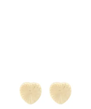 Gift Packaged 'Calista' Diamond Cut 9ct Yellow Gold Heart Earrings