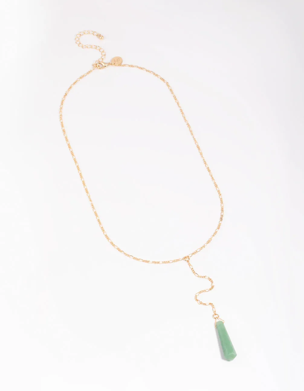 Green Fluorite Shard Lariat Necklace