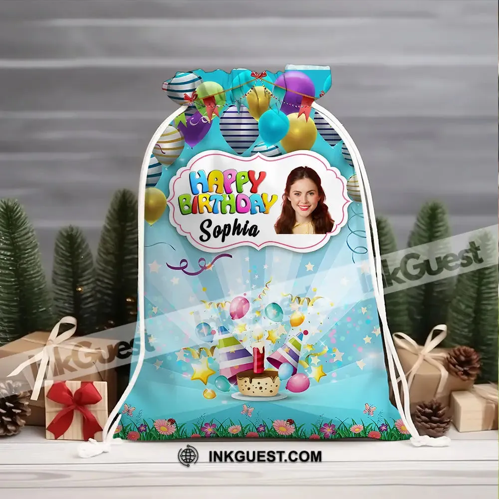 Happy Birthday Candy Bag Personalized Christmas String Bag