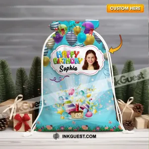 Happy Birthday Candy Bag Personalized Christmas String Bag