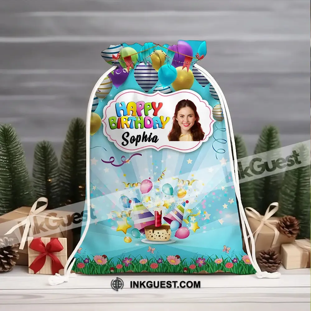 Happy Birthday Candy Bag Personalized Christmas String Bag