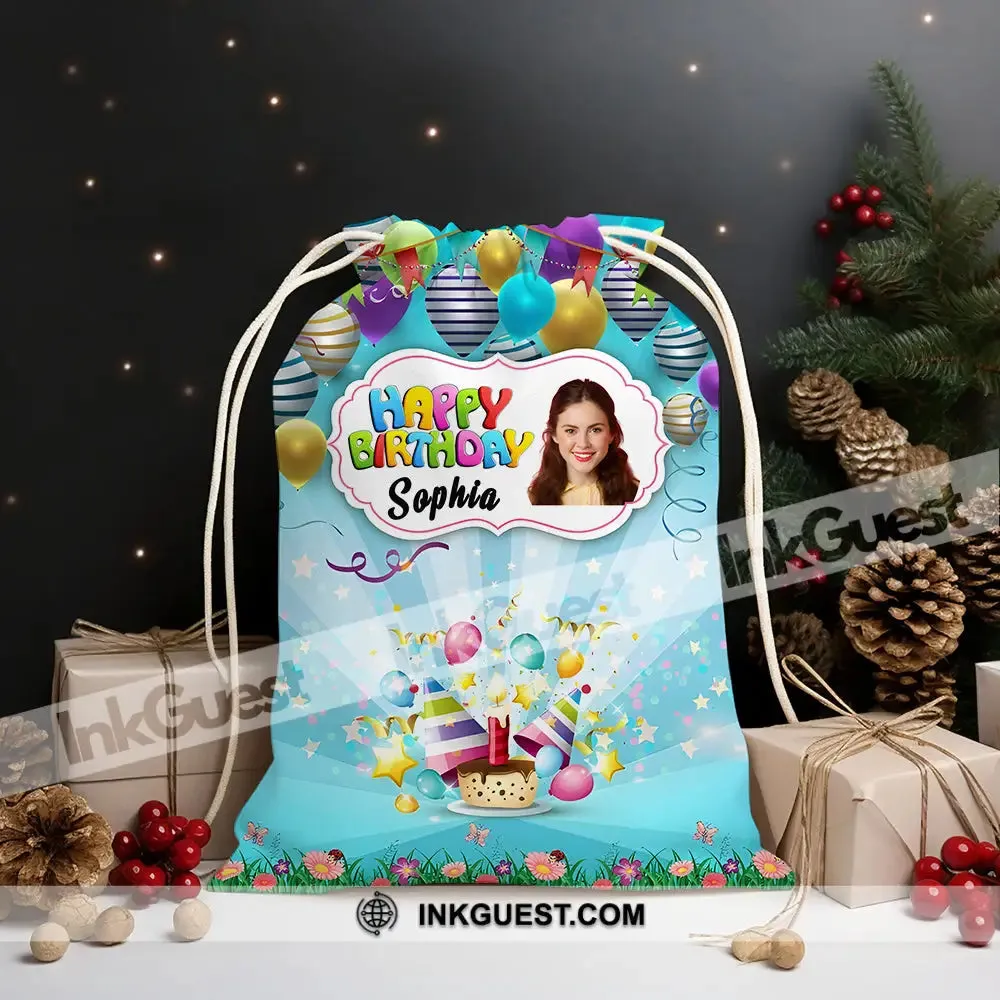 Happy Birthday Candy Bag Personalized Christmas String Bag