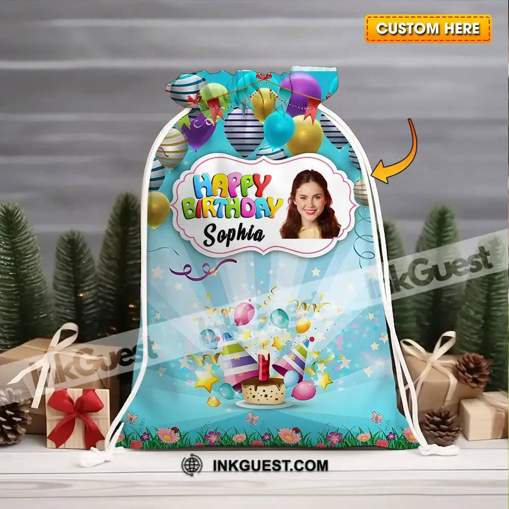 Happy Birthday Candy Bag Personalized Christmas String Bag
