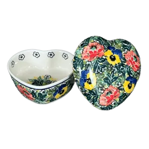 Heart Box, 4.5" in "Tropical Love" by Ceramika Artystyczna | A143-U4705