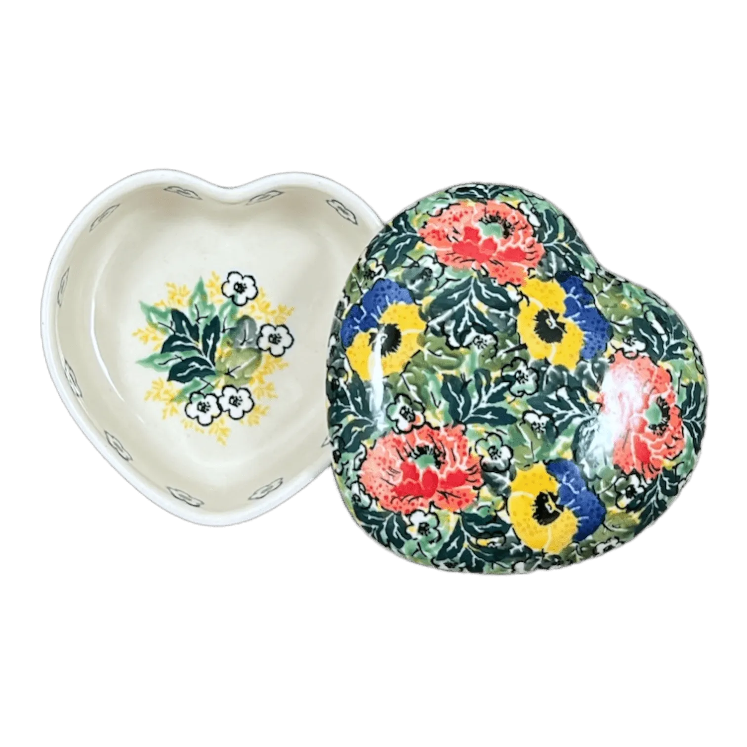 Heart Box, 4.5" in "Tropical Love" by Ceramika Artystyczna | A143-U4705