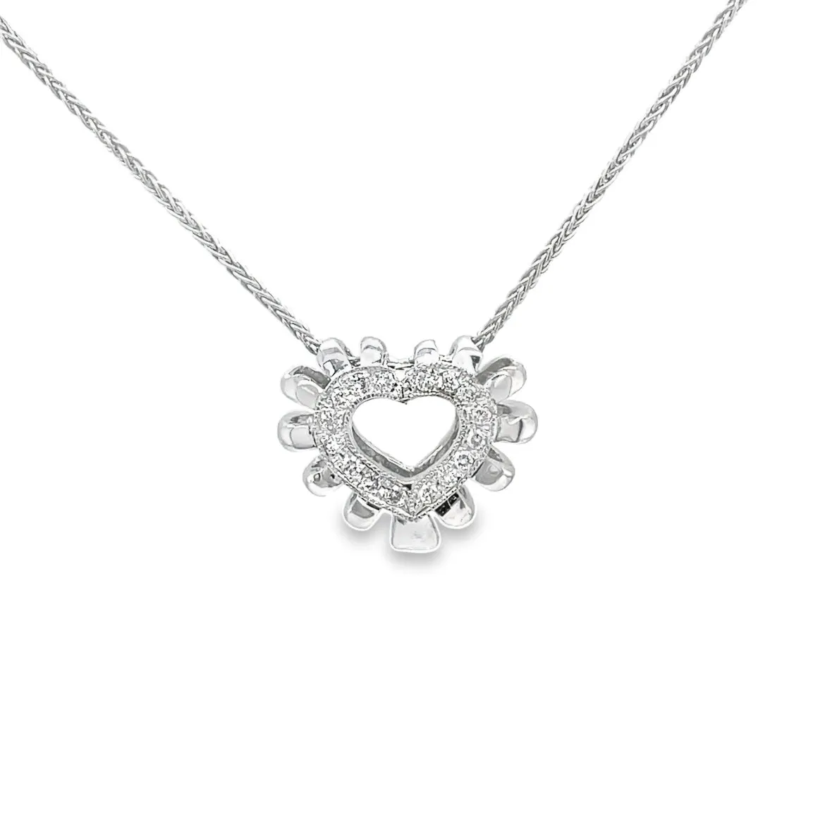 Heart Diamond Pendant Necklace 0.50 cts