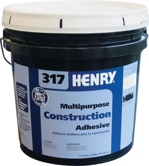 Henry 12039 Construction Adhesive, Off-White, 4 gal, Pail :PAIL: QUANTITY: 1