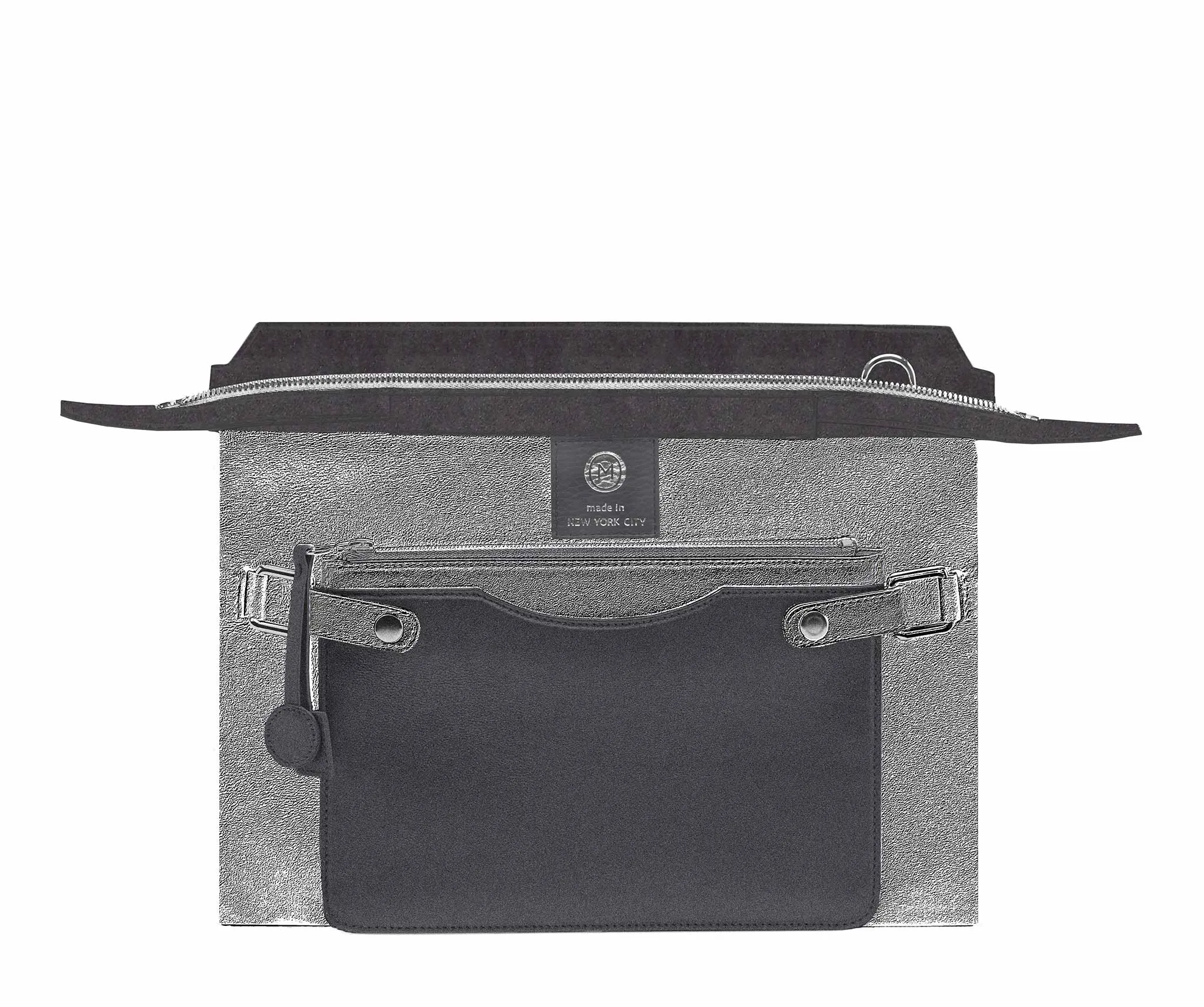 Highline 130 Suede Handbag in Charcoal