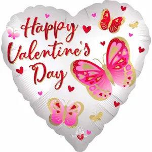 Hvd Butterflies Heart-Shaped Acrylic Wall Decor With 40 Pieces.