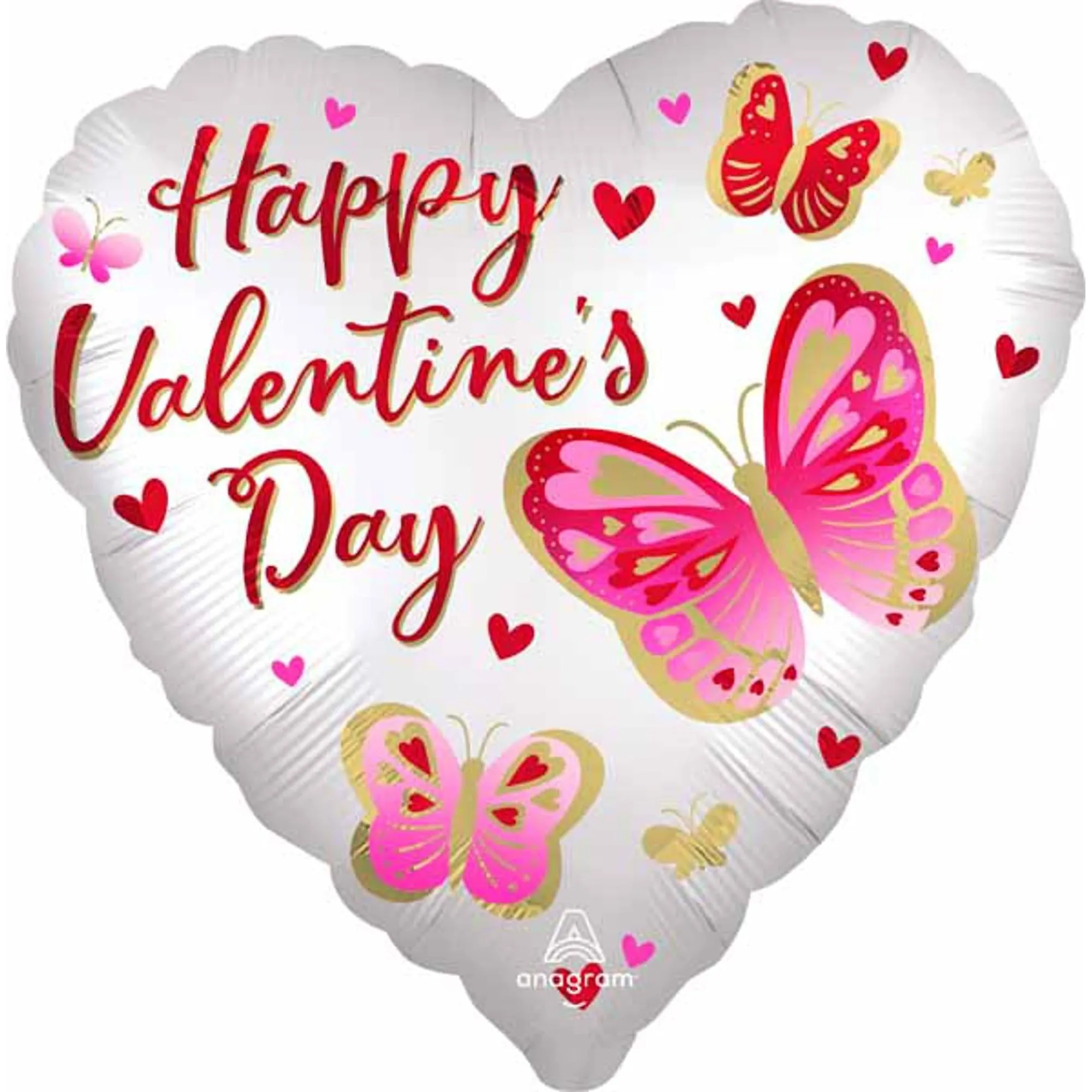 Hvd Butterflies Heart-Shaped Acrylic Wall Decor With 40 Pieces.