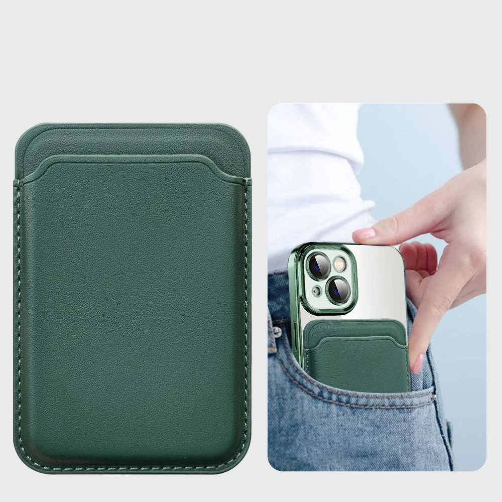 iPhone 12 / iPhone 12 Pro 2in1 MagSafe Hybrid Case TPU Bumper   Leather Wallet Credit Card Holder - Black / Transparent