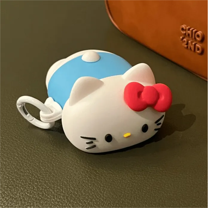 Kitty Sleeping On Tummy AirPods Case