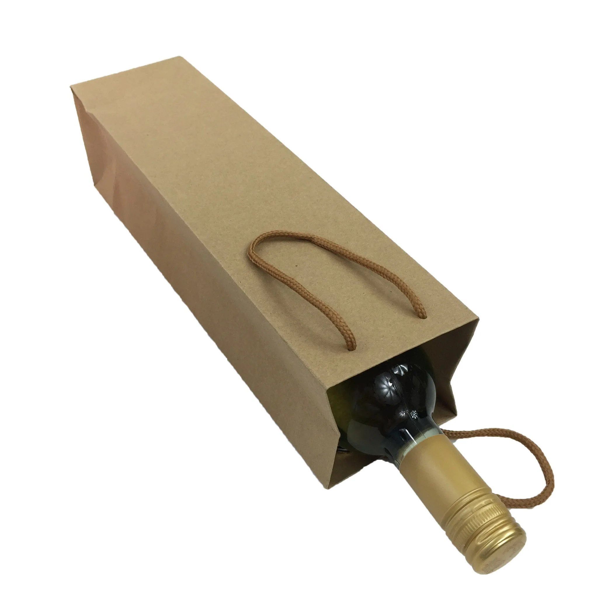 Kraft Paper 1 Bottle Bag-Brown((KP-06)