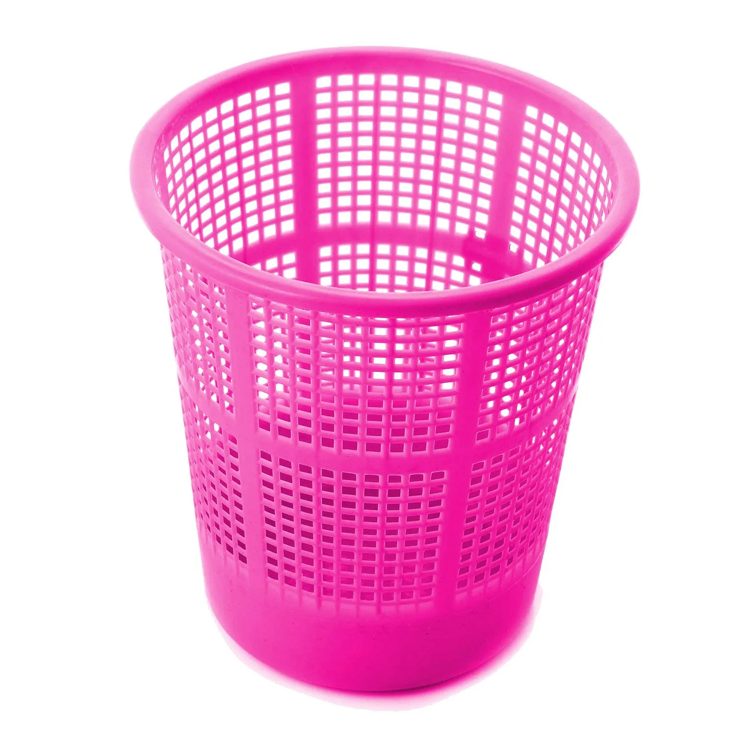 Kuber Industries Plastic 4 Pieces Mesh Dustbin Garbage Bin for Office use, School, Bedroom, Kids Room, Home, Multi Purpose, 5 Liters (Pink)-KUBMART246