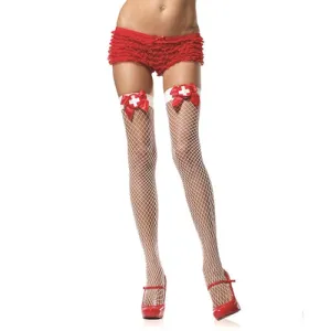 Leg Avenue Nurse Badge Industrial Net Thigh Highs