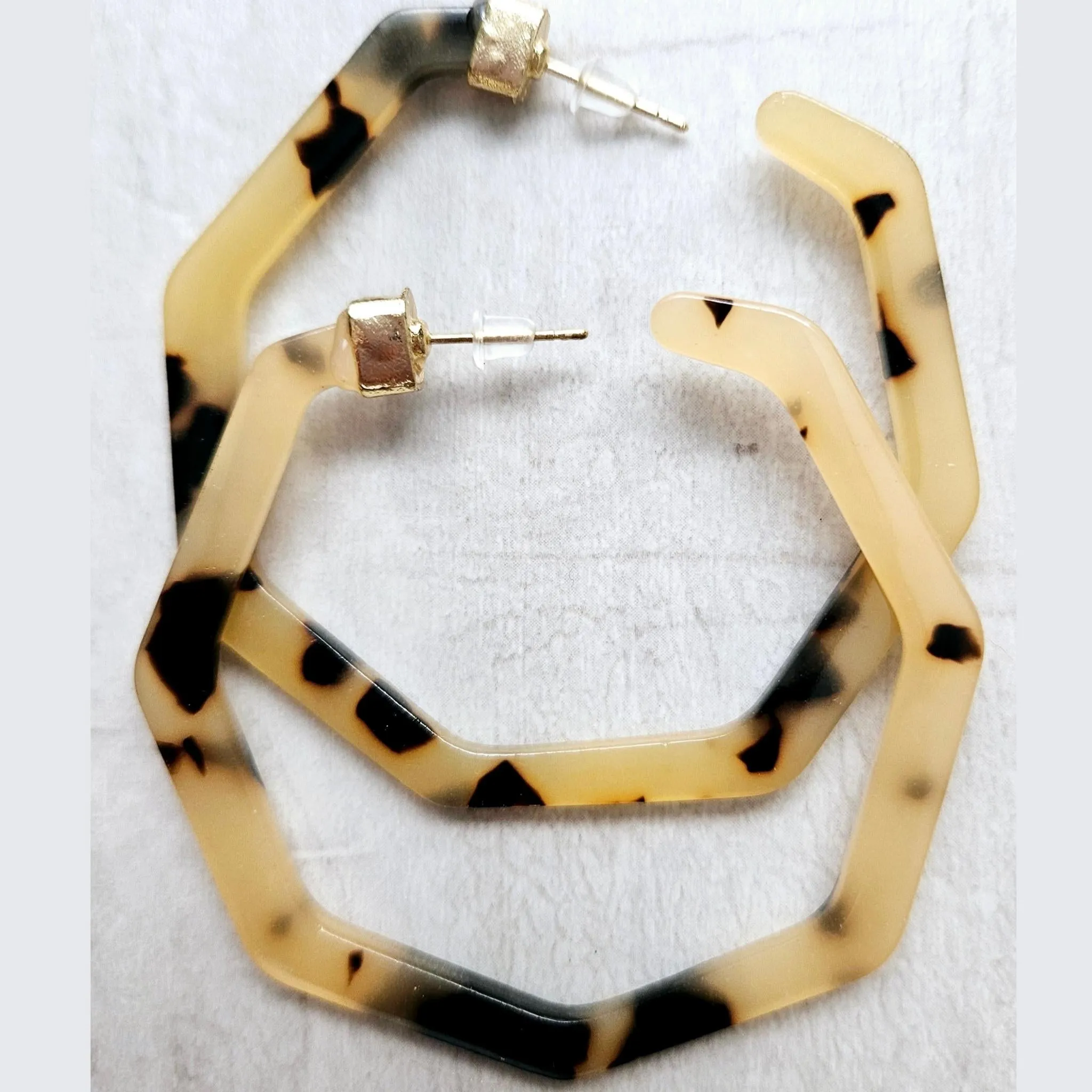 Leopard Large Loop Earrings