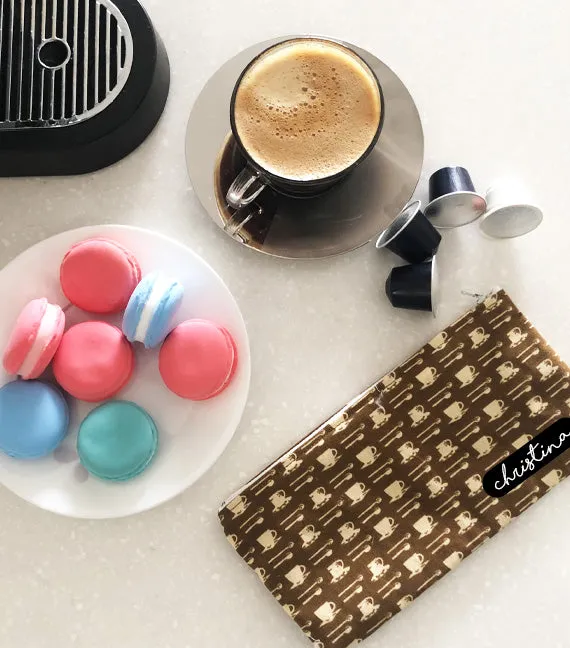 Limited Edition Coffee Theme Pencil Case/ Makeup Pouch