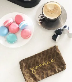 Limited Edition Coffee Theme Pencil Case/ Makeup Pouch