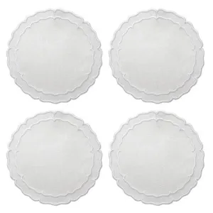 Linho Coaster Scalloped Round Set of 6