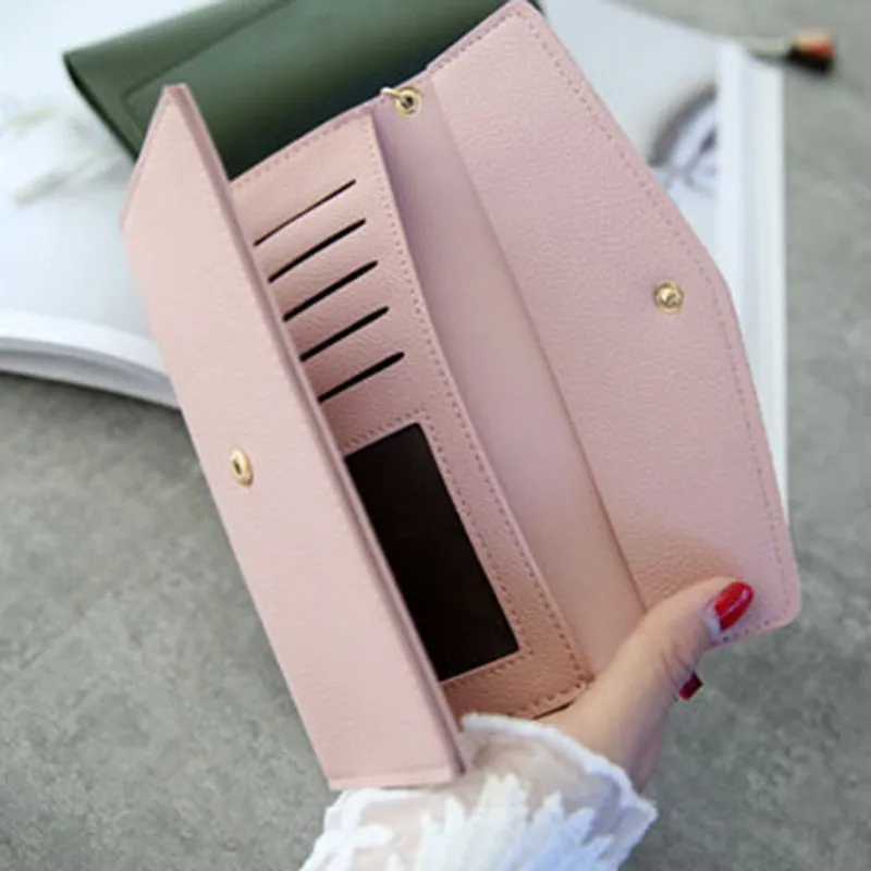 Long Women's Wallet Female Purses Tassel Coin Purse Card Holder Wallets Female Pu Leather Clutch Money Bag Pu Leather Wallet