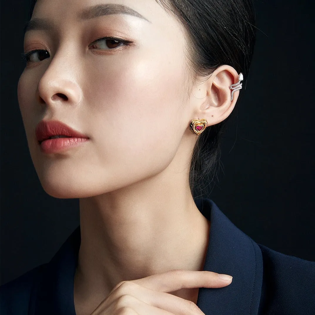 Love Heart Zirconia Earrings
