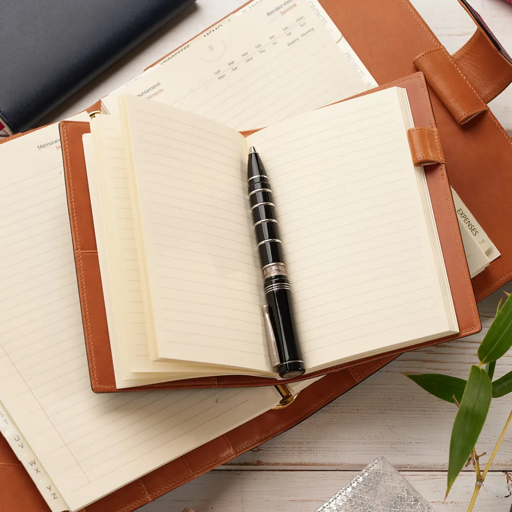 Luxury A6 Diary & Journal in Brown and Cognac, 2025
