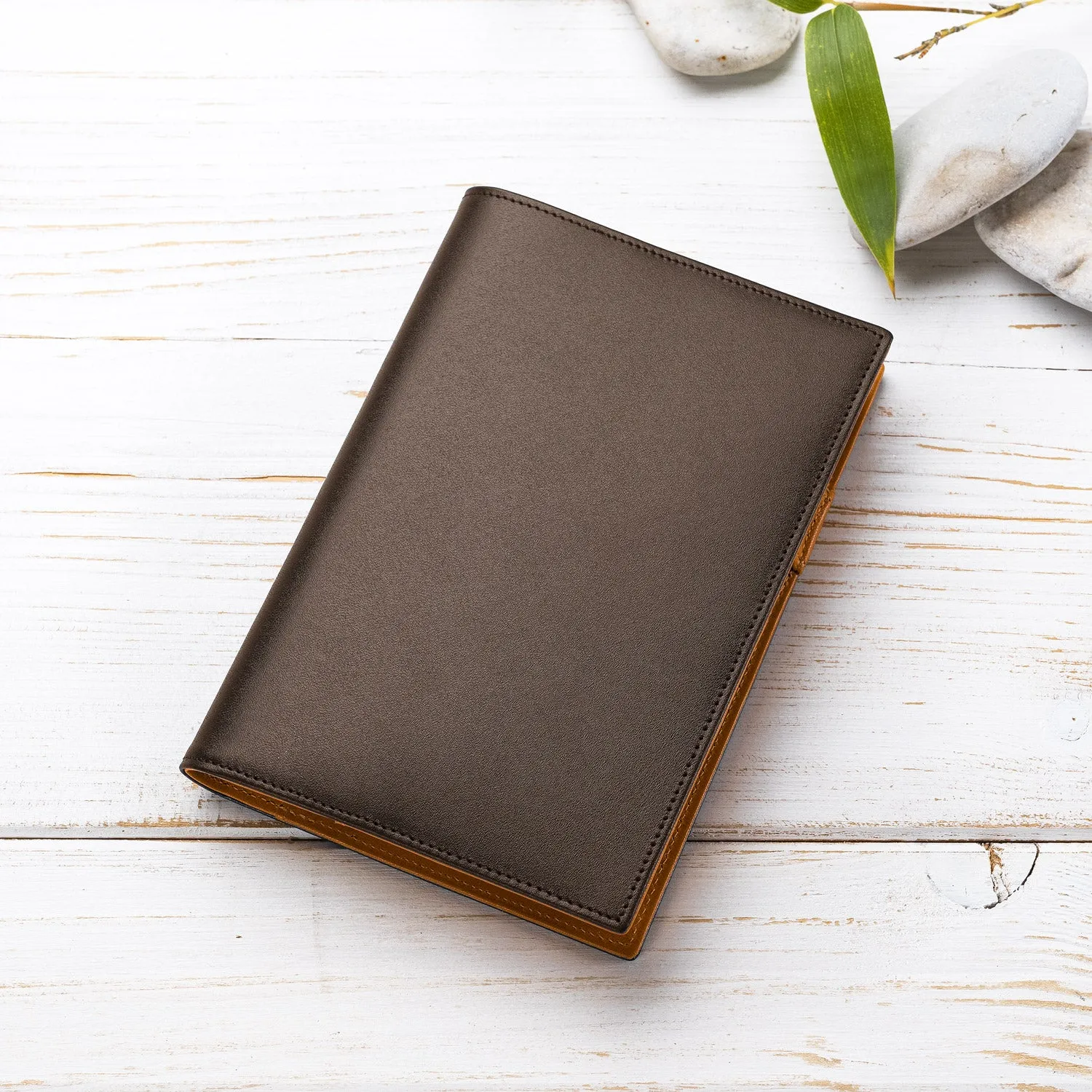 Luxury A6 Diary & Journal in Brown and Cognac, 2025
