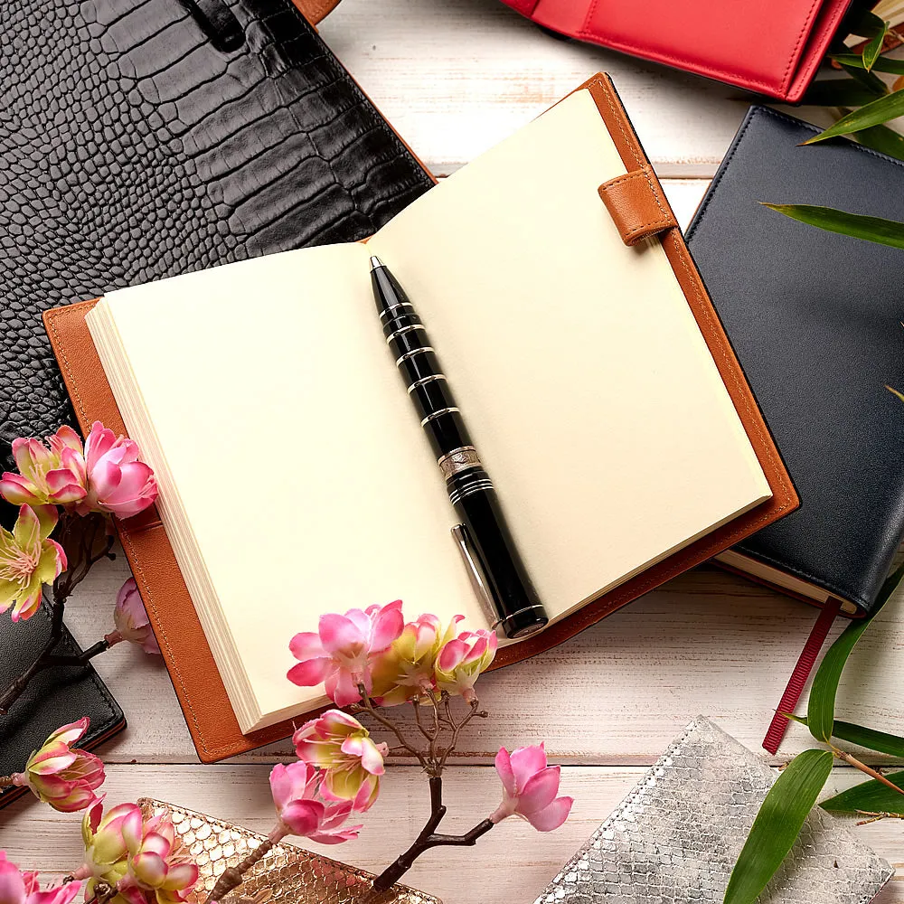 Luxury A6 Diary & Journal in Brown and Cognac, 2025