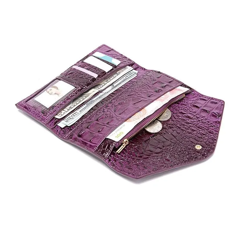 Luxury Alligator Pattern Quare Shape Wallet