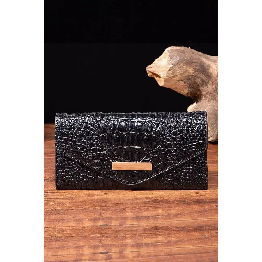 Luxury Alligator Pattern Quare Shape Wallet