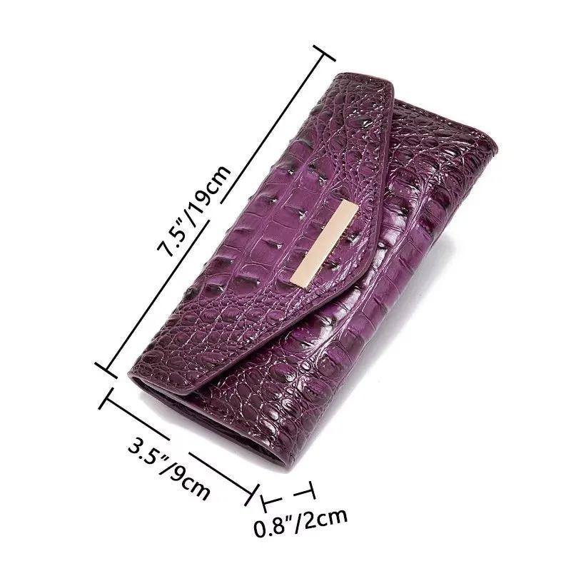 Luxury Alligator Pattern Quare Shape Wallet