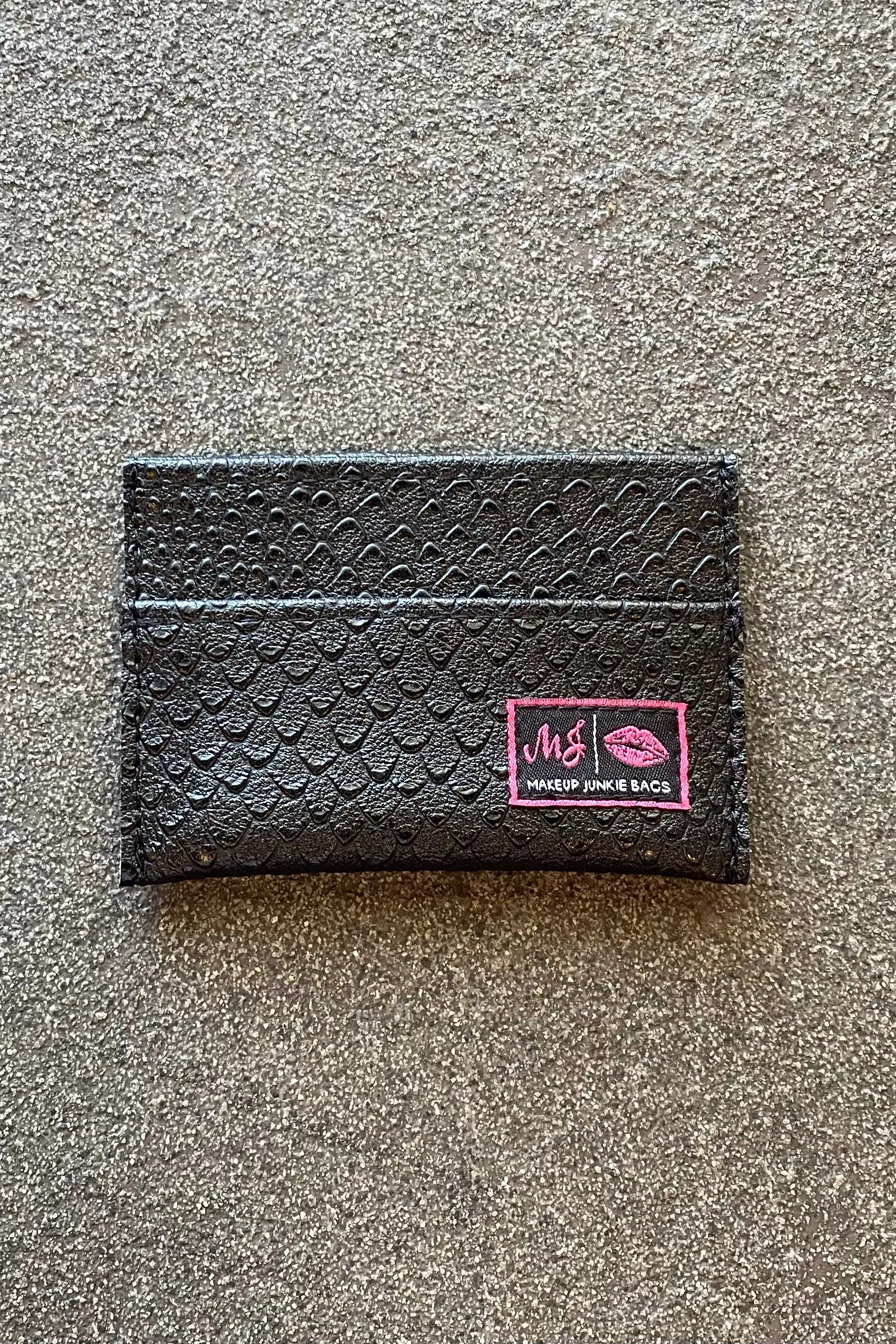 Makeup Junkie Game Day Card Holder - BLACK COBRA