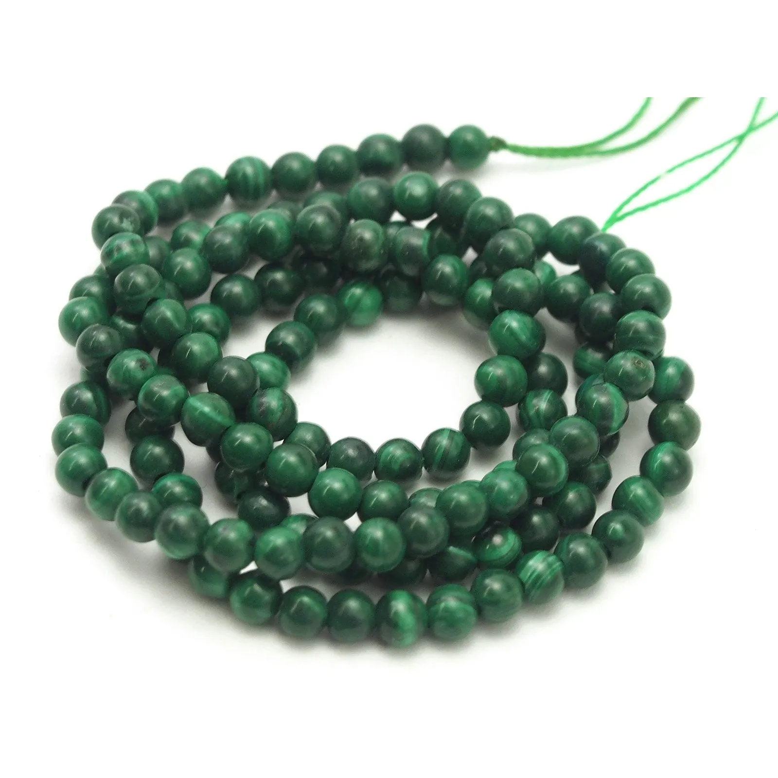Malachite Smooth Rounds 3mm