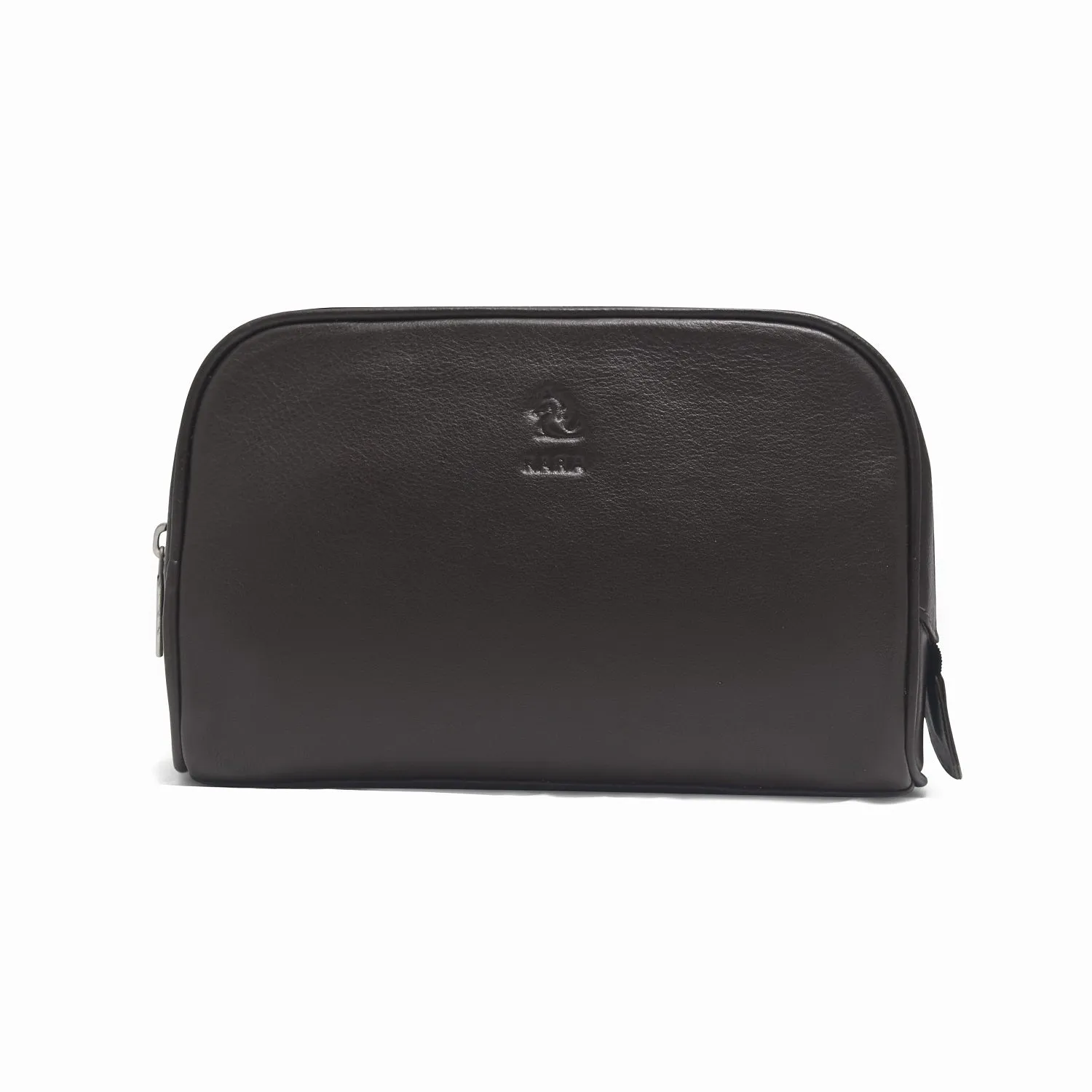Malia Tan Leather Wash Bag for Men and Women