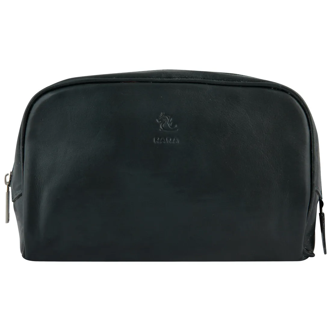 Malia Tan Leather Wash Bag for Men and Women