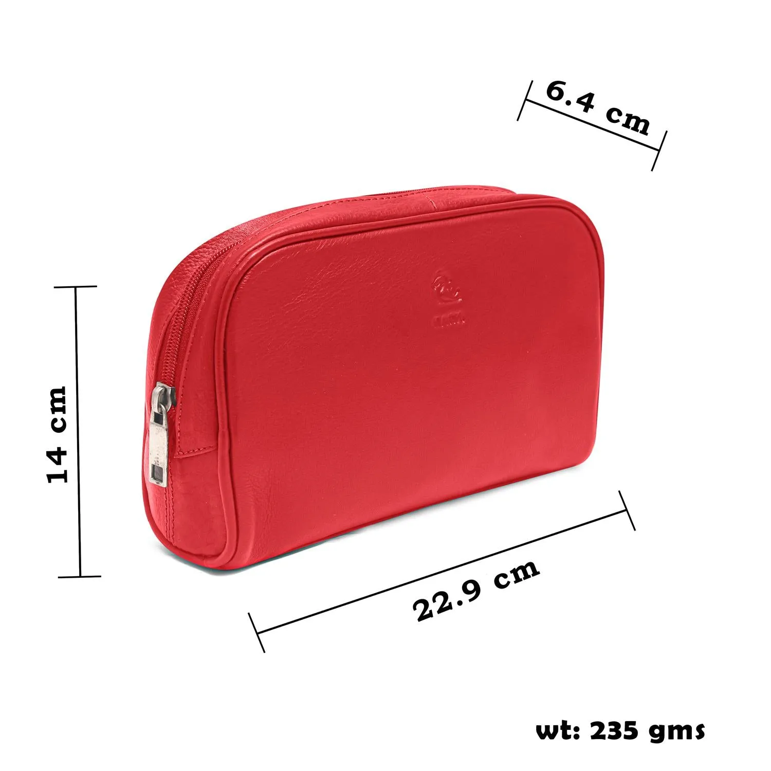 Malia Tan Leather Wash Bag for Men and Women