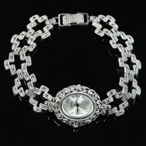 Marcasite Silver Watch