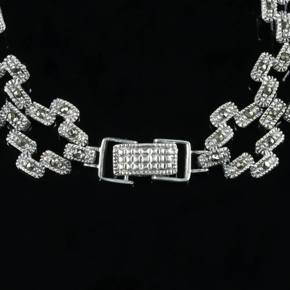 Marcasite Silver Watch