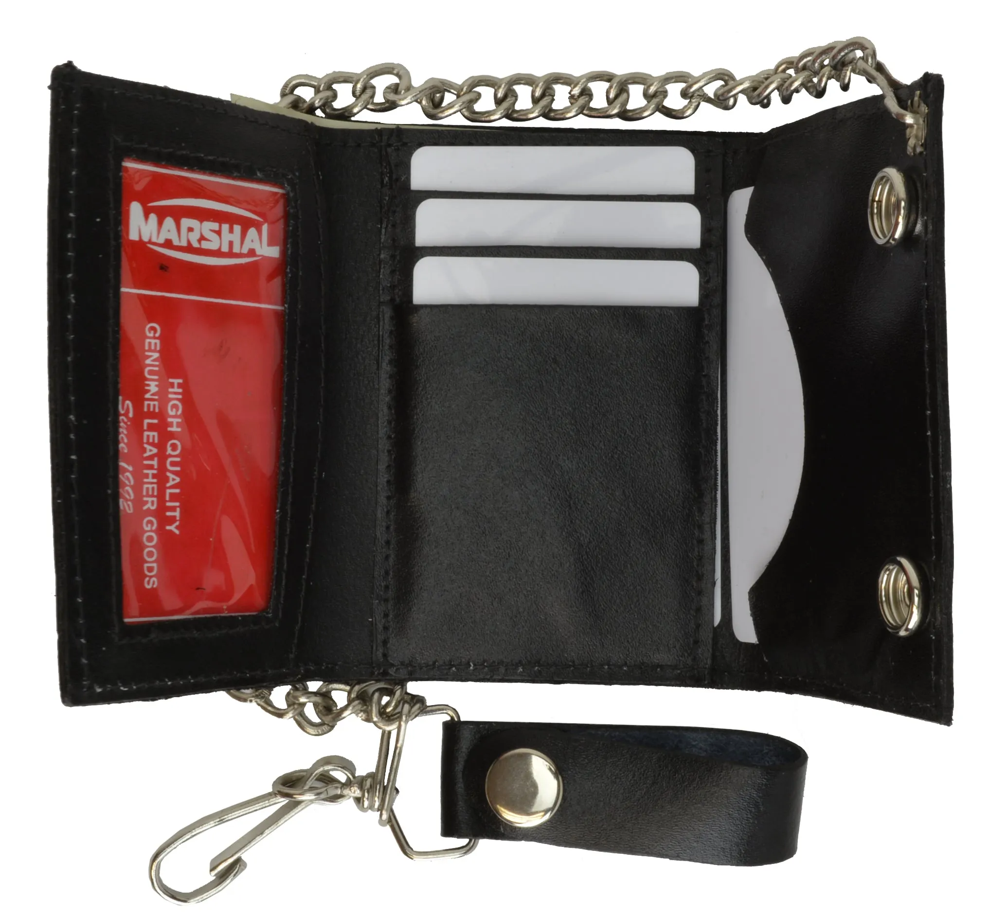 MARSHAL Men's Two Snap Chain Wallet