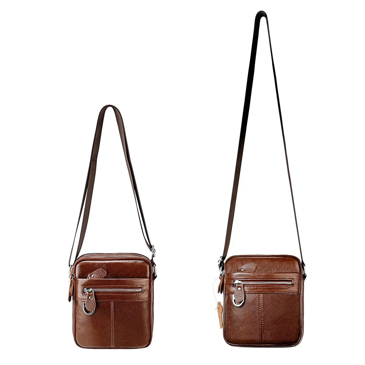 Men's Square-Shaped Messenger Bag: Crossbody Leather Shoulder Bag for Outdoor Adventures