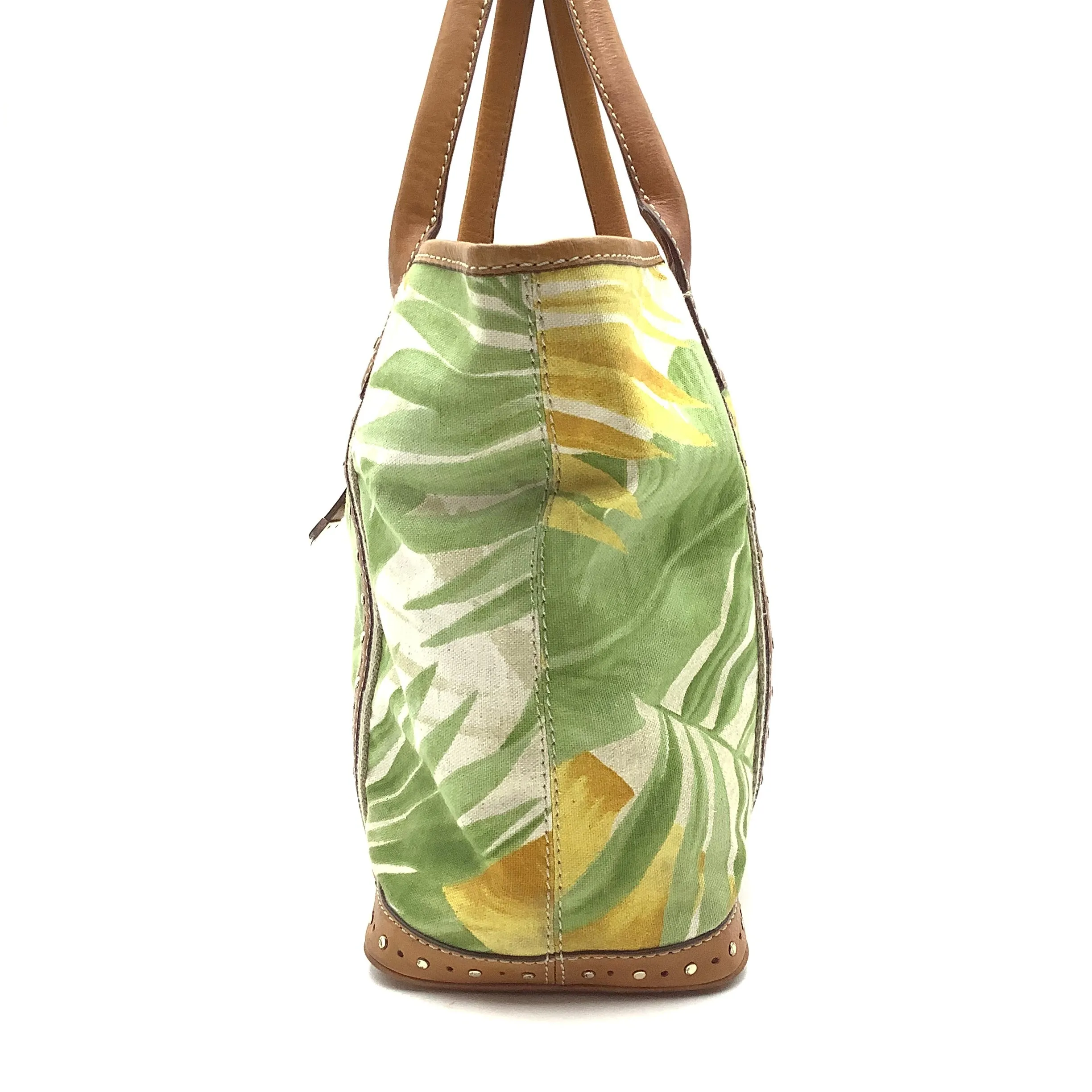 Michael Kors Womens Bag Floral Print Leather Trimmed