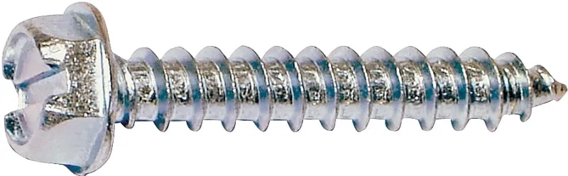 Midwest Fastener 02939 Screw, #10 Thread, 1-1/2 in L, Coarse Thread, Hex, Slotted Drive, Self-Tapping, Sharp Point, Zinc :BX100: QUANTITY: 1