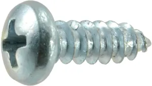 Midwest Fastener 03238 Screw, #8 Thread, Coarse Thread, Pan Head, Phillips Drive, Self-Tapping, Sharp Point, Steel, Zinc, 100/PK :BX100: QUANTITY: 1