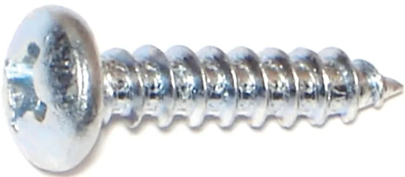 Midwest Fastener 03257 Screw, #12 Thread, Coarse Thread, Pan Head, Phillips Drive, Diamond, Self-Tapping Point, Steel, 100/PK :BX100: QUANTITY: 1