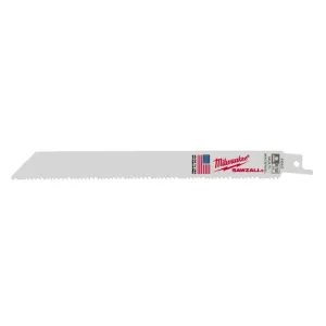 Milwaukee Sawzall 8 in. Bi-Metal Thin Kerf Reciprocating Saw Blade 8/12 TPI 5 pk