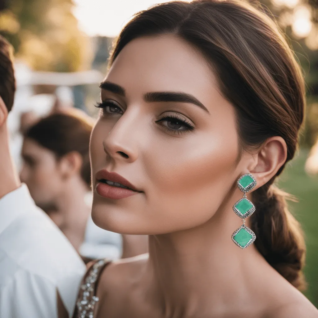 Mint Quartz and Crystal Sterling Silver Earring