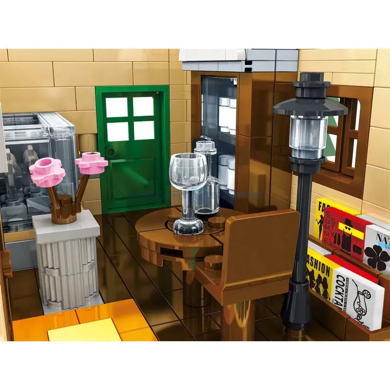 MOC City Street Expert Fisherman Club House Bricks Toy 30107