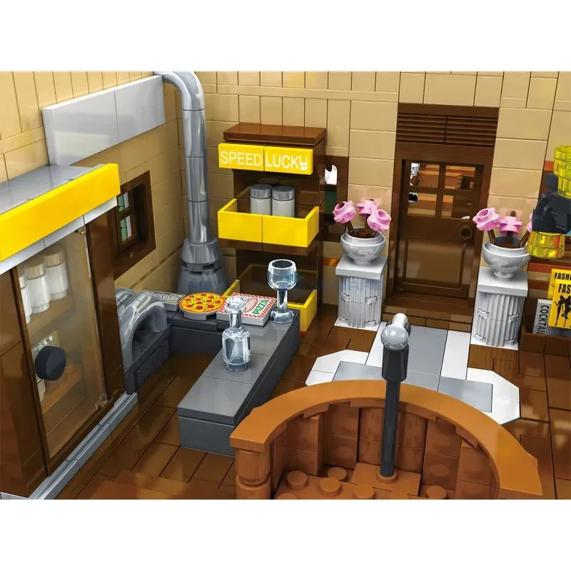 MOC City Street Expert Fisherman Club House Bricks Toy 30107