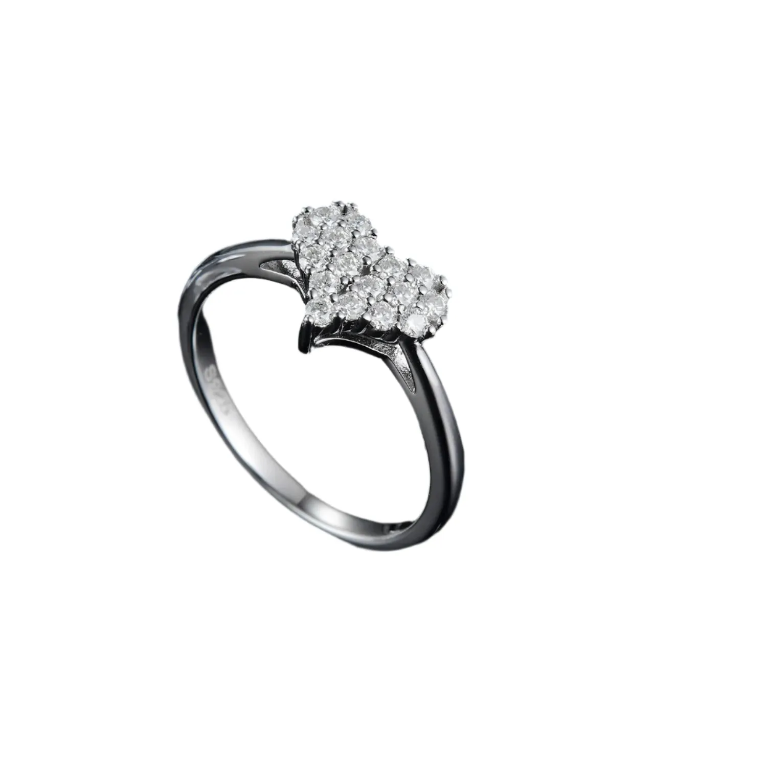 Moissanite 925 Sterling Silver Heart Ring