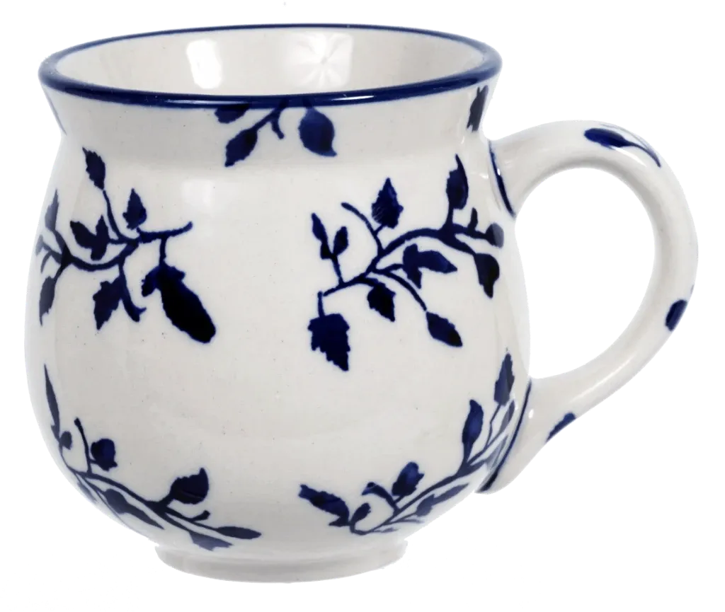 Mug, Belly Mug, 10oz Medium in "Blue Spray" by Manufaktura | K090T-LISK